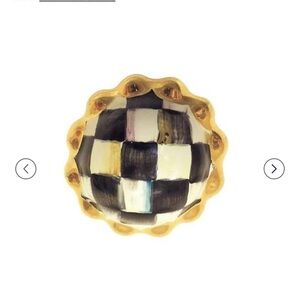 MacKenzie-Childs Gold and Black courtly check cabinet or drawer knobs